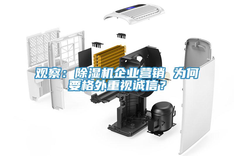 觀察：除濕機企業營銷 為何要格外重視誠信？