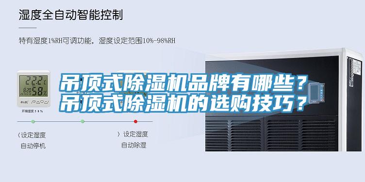 吊頂式除濕機品牌有哪些？吊頂式除濕機的選購技巧？