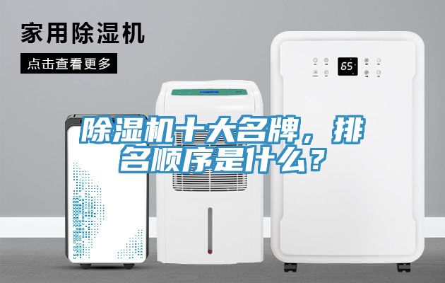 除濕機十大名牌，排名順序是什么？